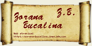 Zorana Bučalina vizit kartica